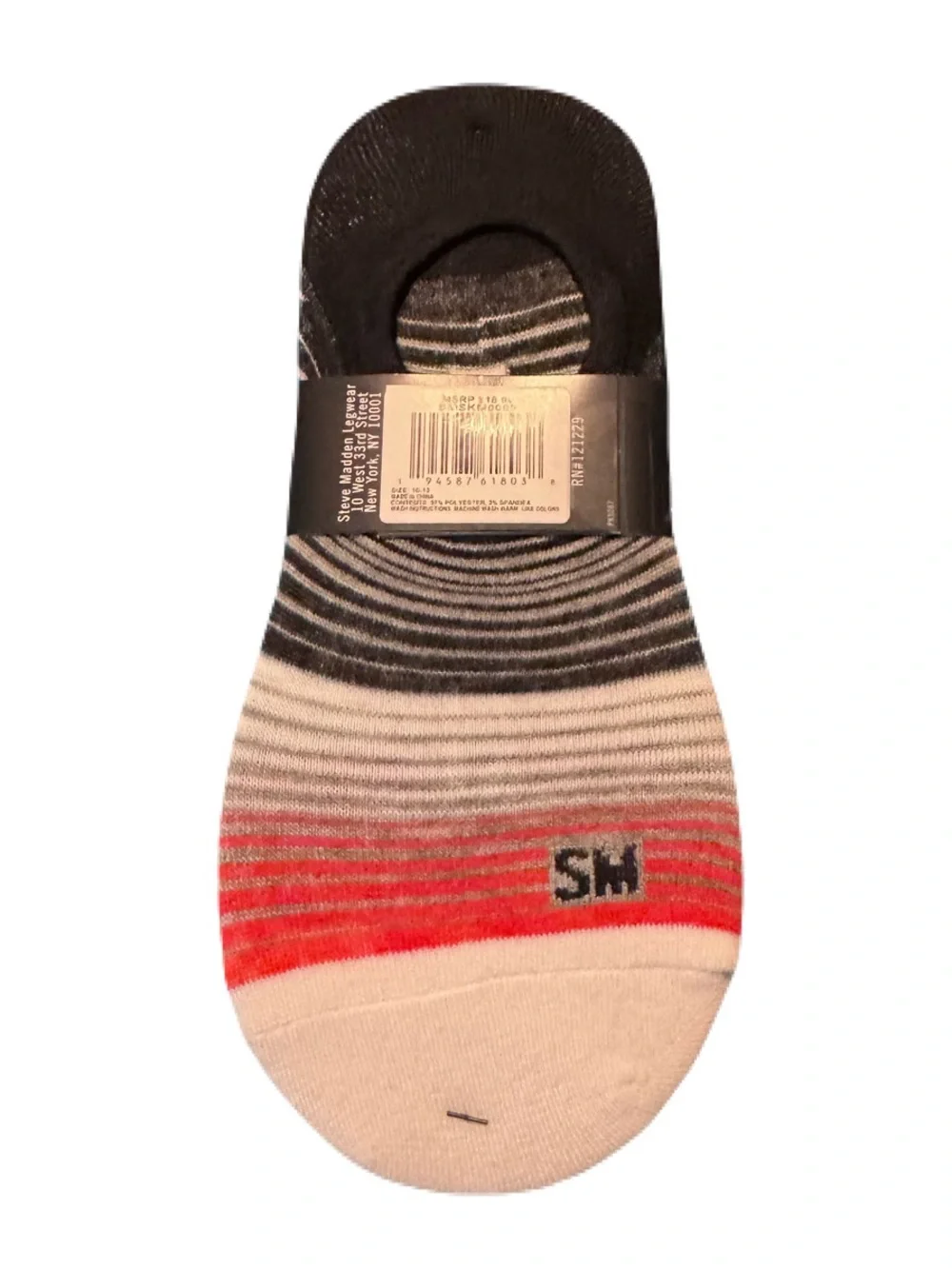 NWT Steve Madden Men's No-Show Sneaker Socks 5-Pack Size 6-12.5